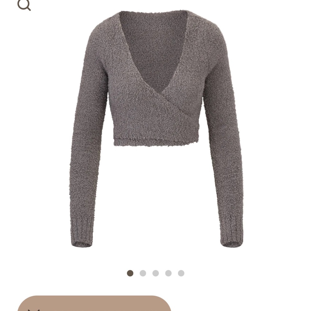 Skims Cozy knit wrap top